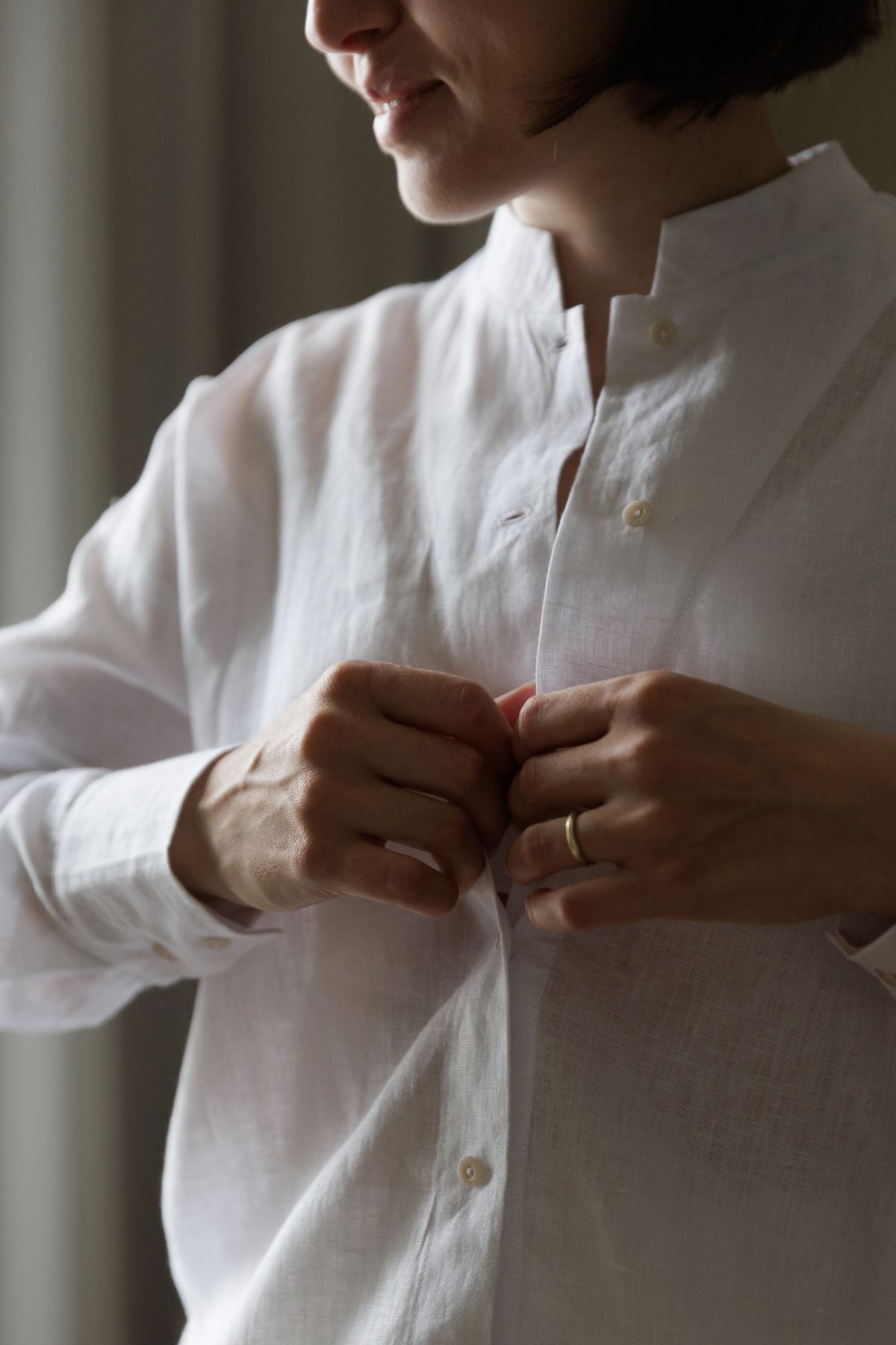 Outfit by Maria Hason White linen shirt regular