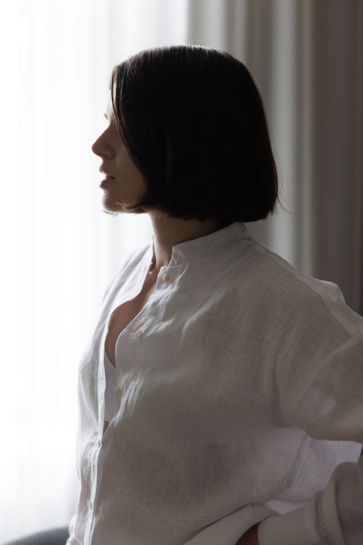 Outfit by Maria Hason White linen shirt regular