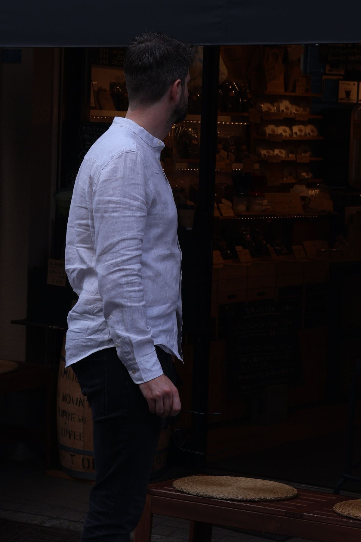 Outfit by Honza Linen shirt Pearl gray