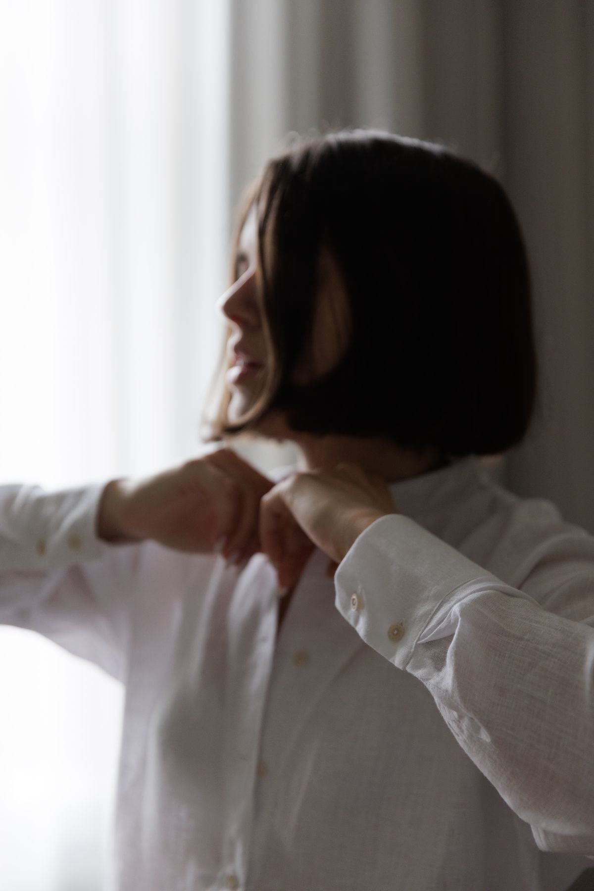 Outfit by Maria Hason White linen shirt regular