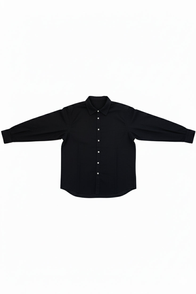 Koszula męska flanelowa z kołnierzykiem - Black