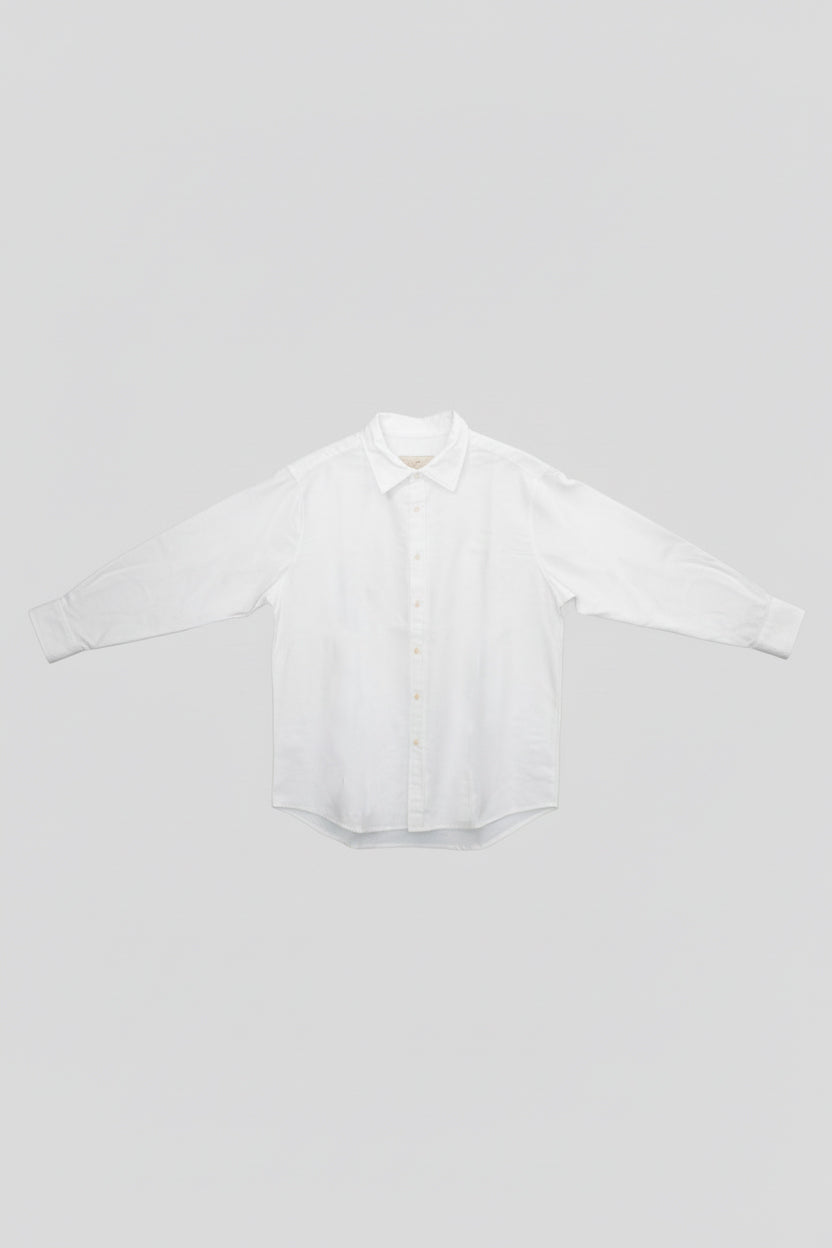 Koszula męska flanelowa z kołnierzykiem - White
