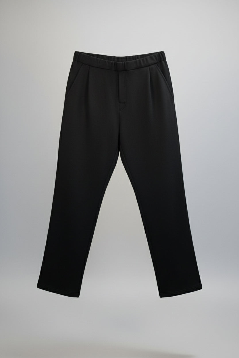 Men spodnie dresowe wide bawełna organiczna Black - Straight-leg