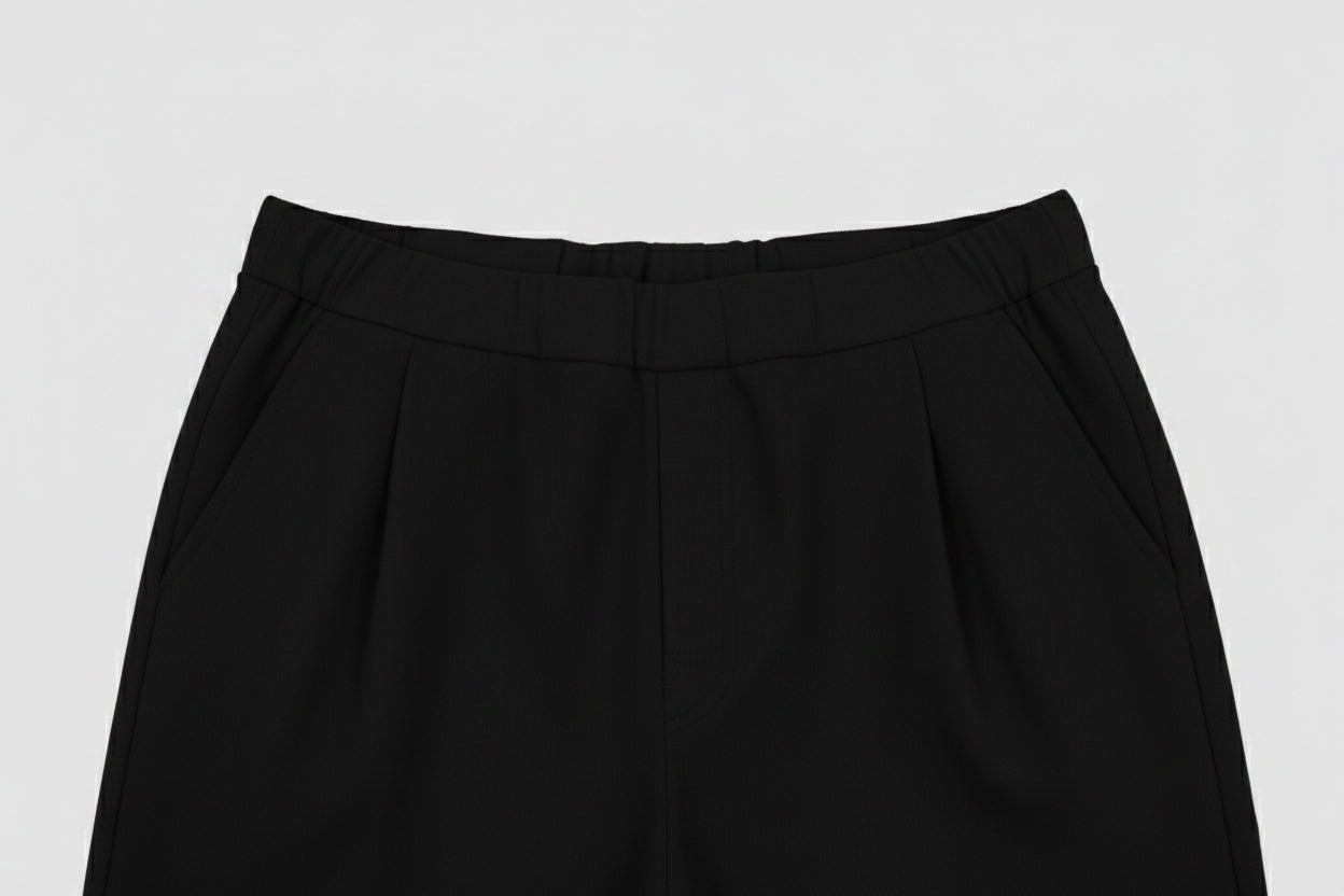 Men spodnie dresowe wide bawełna organiczna Black - Straight-leg