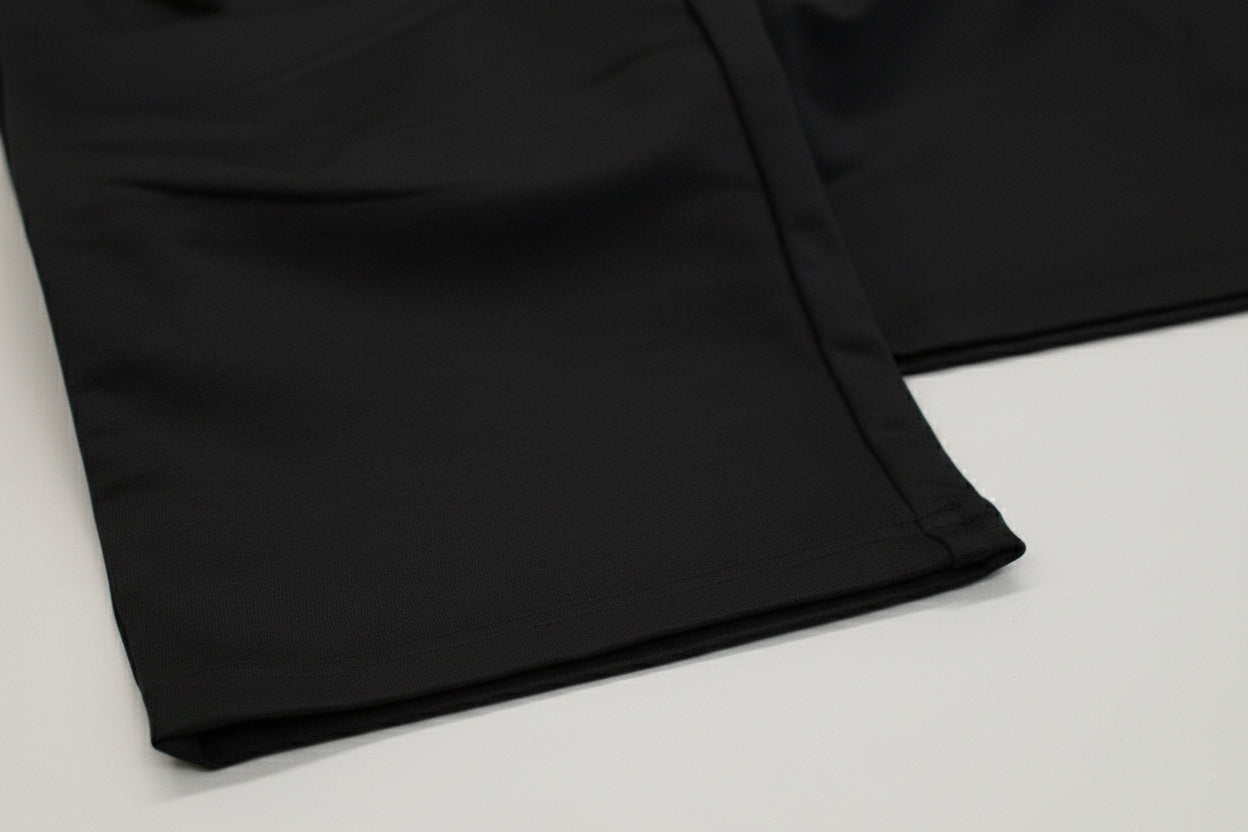 Men spodnie dresowe wide bawełna organiczna Black - Straight-leg