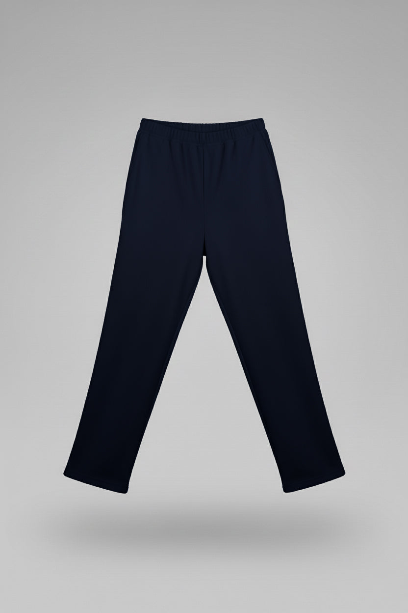 Men spodnie dresowe wide bawełna organiczna Deep blue - Straight-leg
