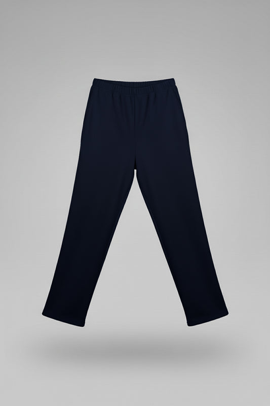 Pánske teplákové nohavice wide z biobavlny Deep blue - Straight-leg