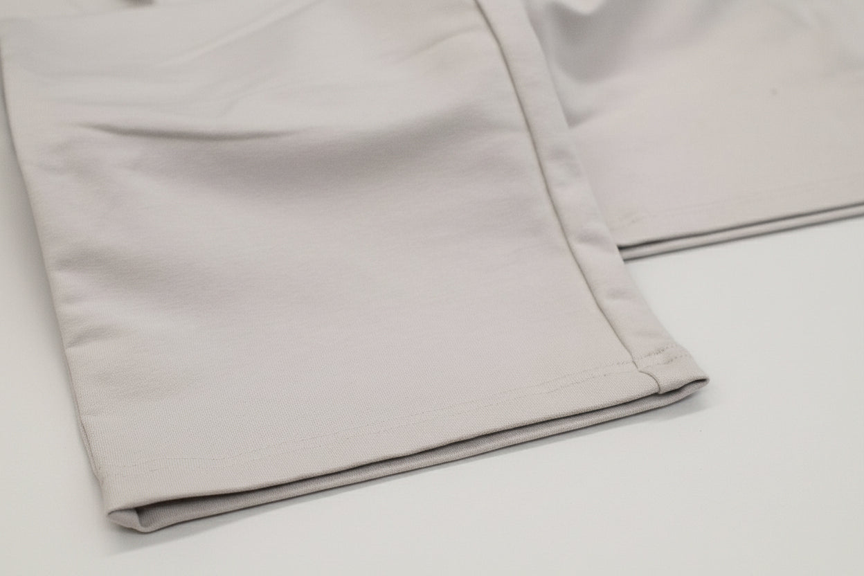 Men spodnie dresowe wide bawełna organiczna Pearl gray - Straight-leg