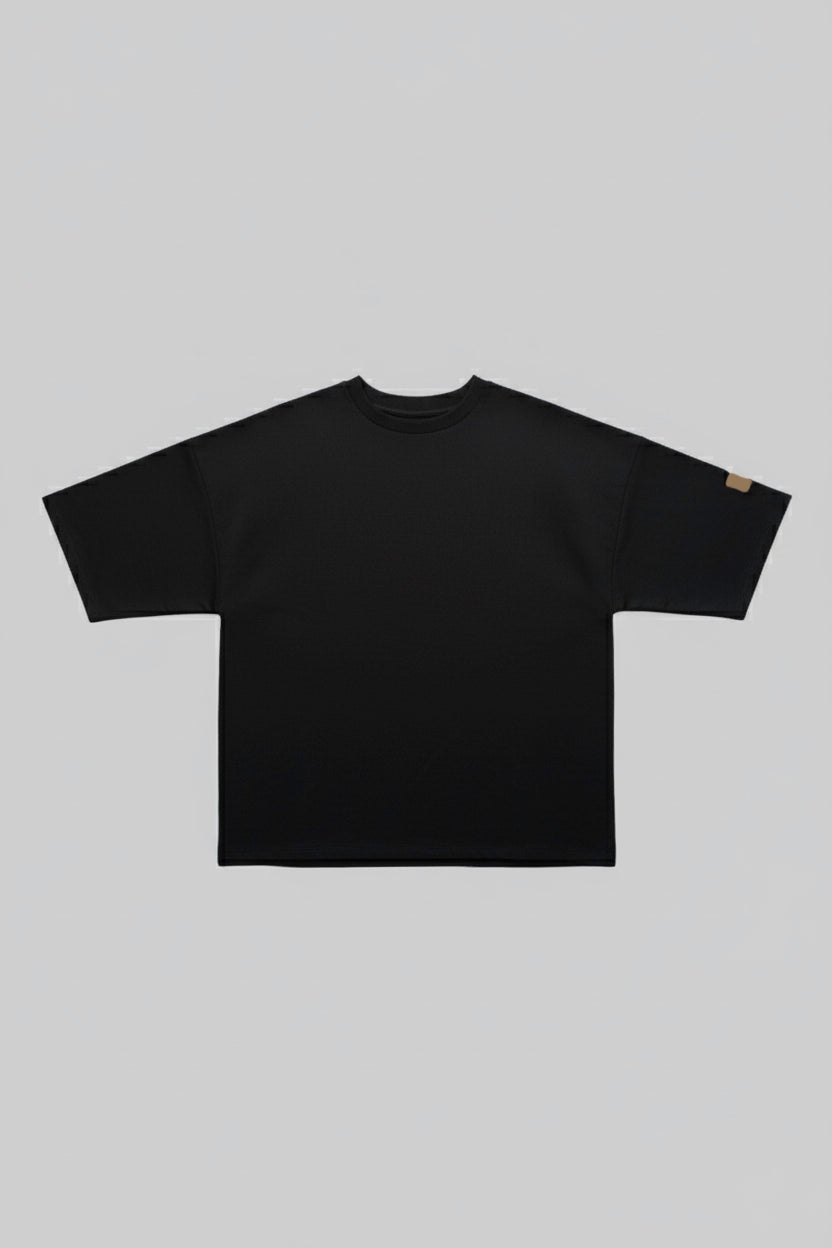 Męska bluzka typu sweatshirt z biobawełny Black - loose fit