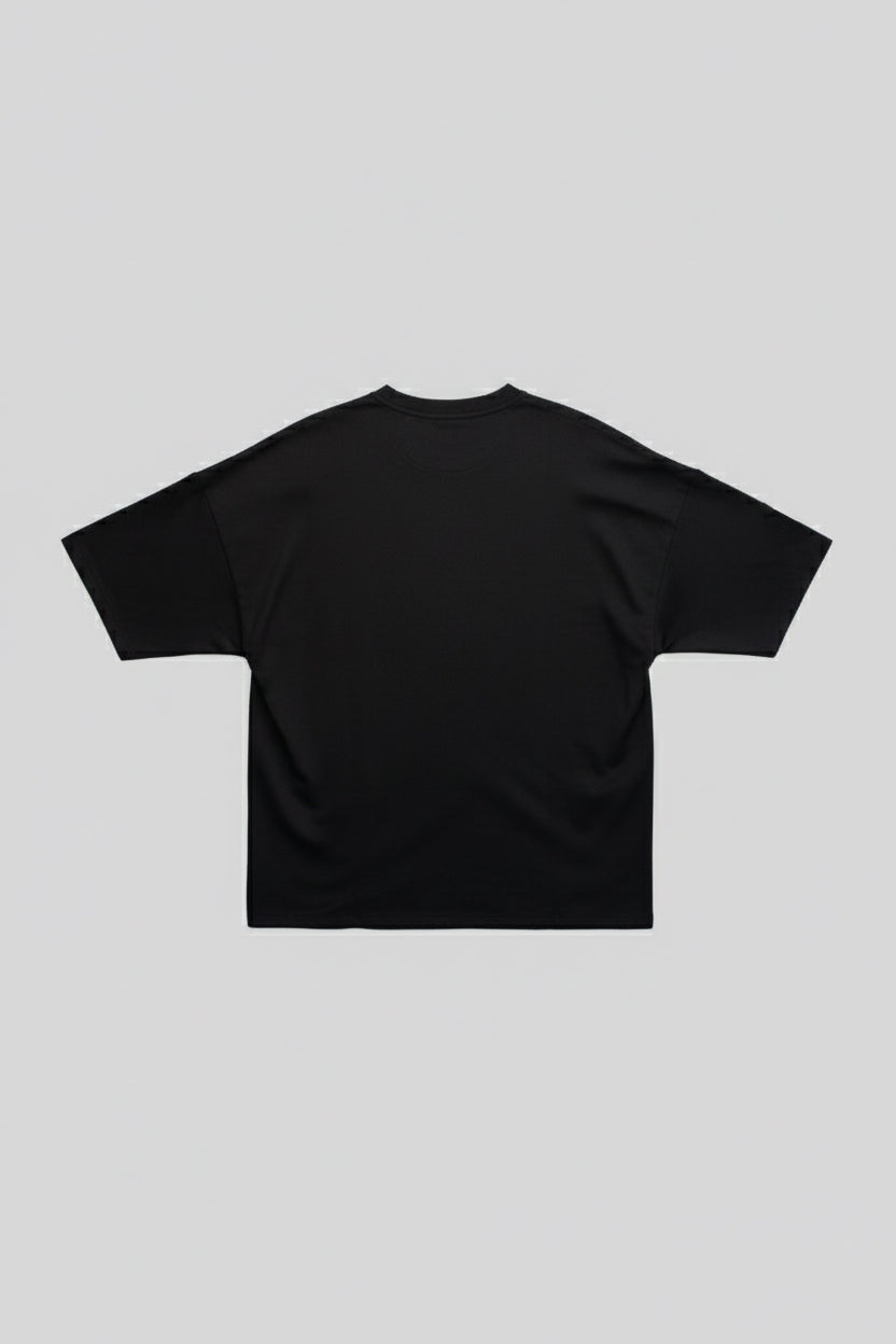 Męska bluzka typu sweatshirt z biobawełny Black - loose fit