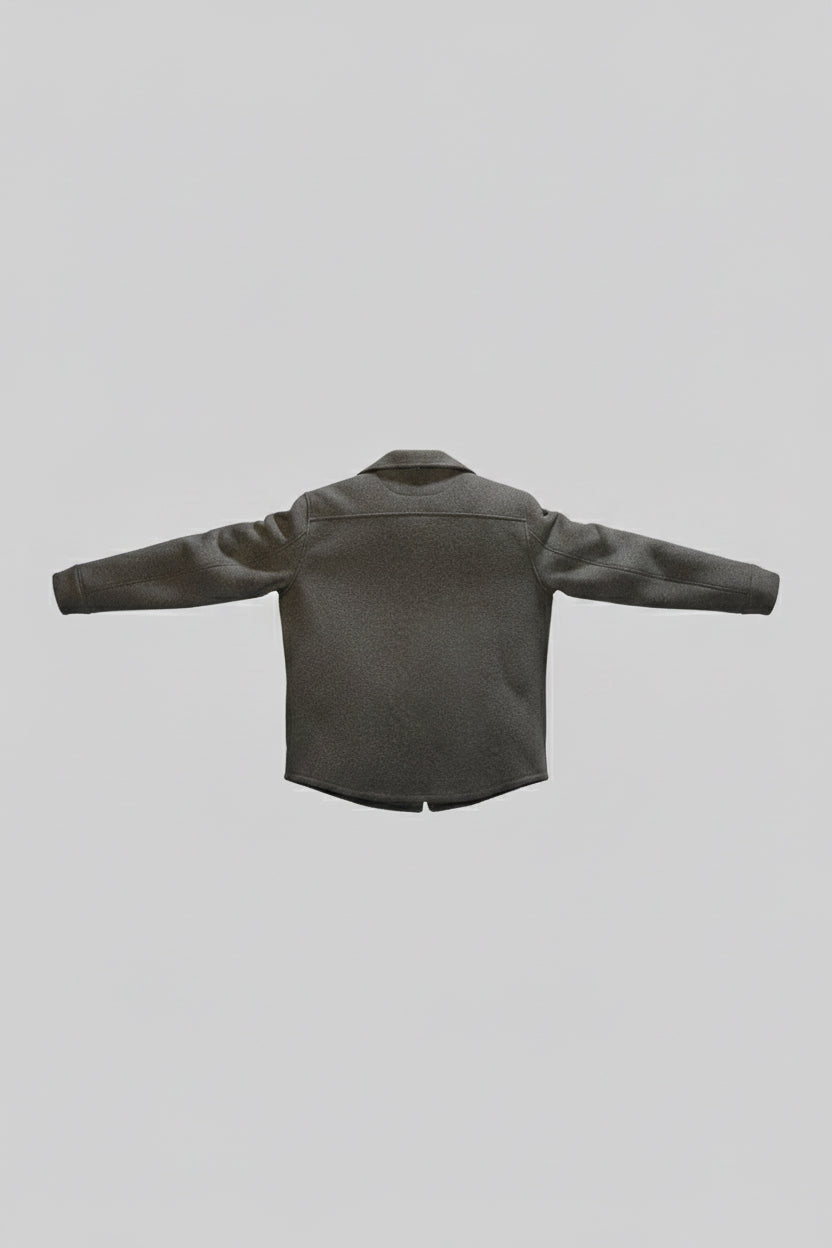Męski wełniany płaszcz Regular Fit – Dark gray