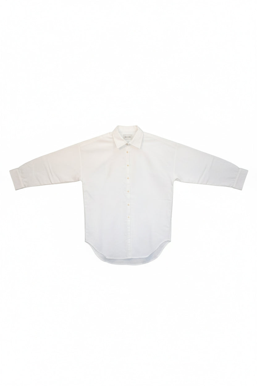 Damska koszula flanelowa z kołnierzykiem loose fit – White