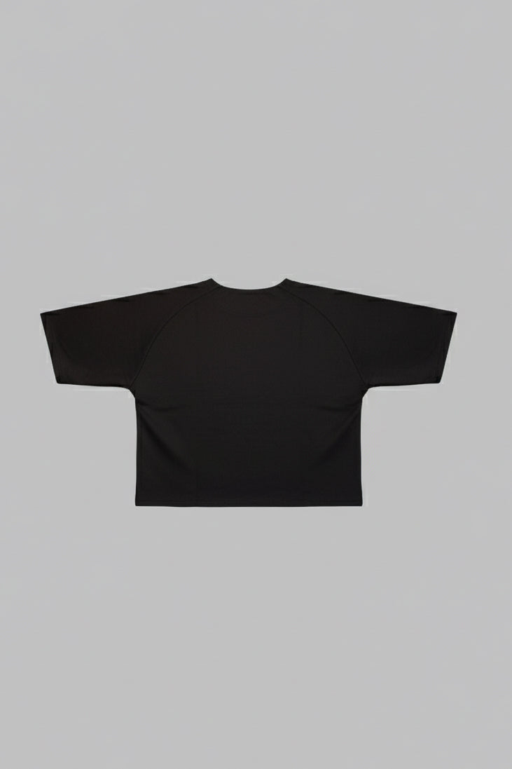 Damska bluzka typu sweatshirt z biobawełny Black - Loose fit