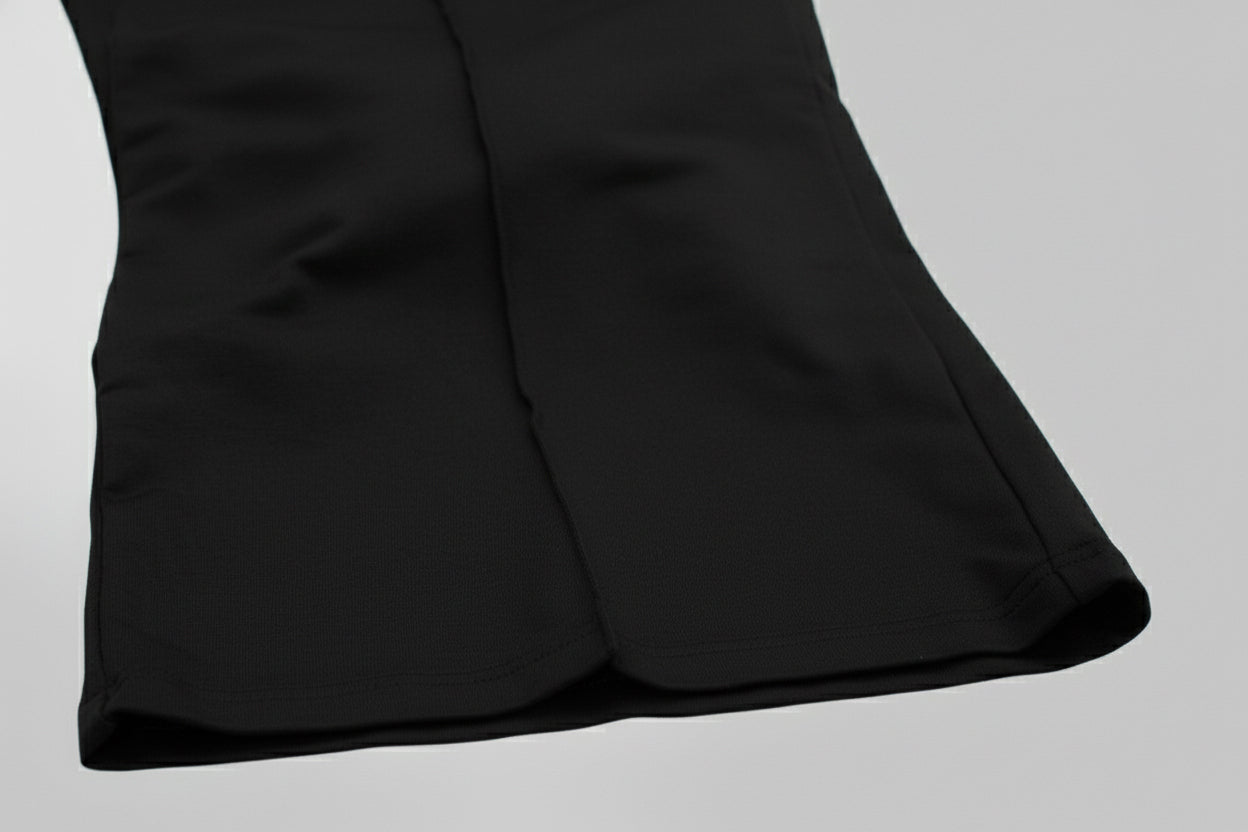 Damskie spodnie dresowe wide-leg z biobawełny Black - Regular fit
