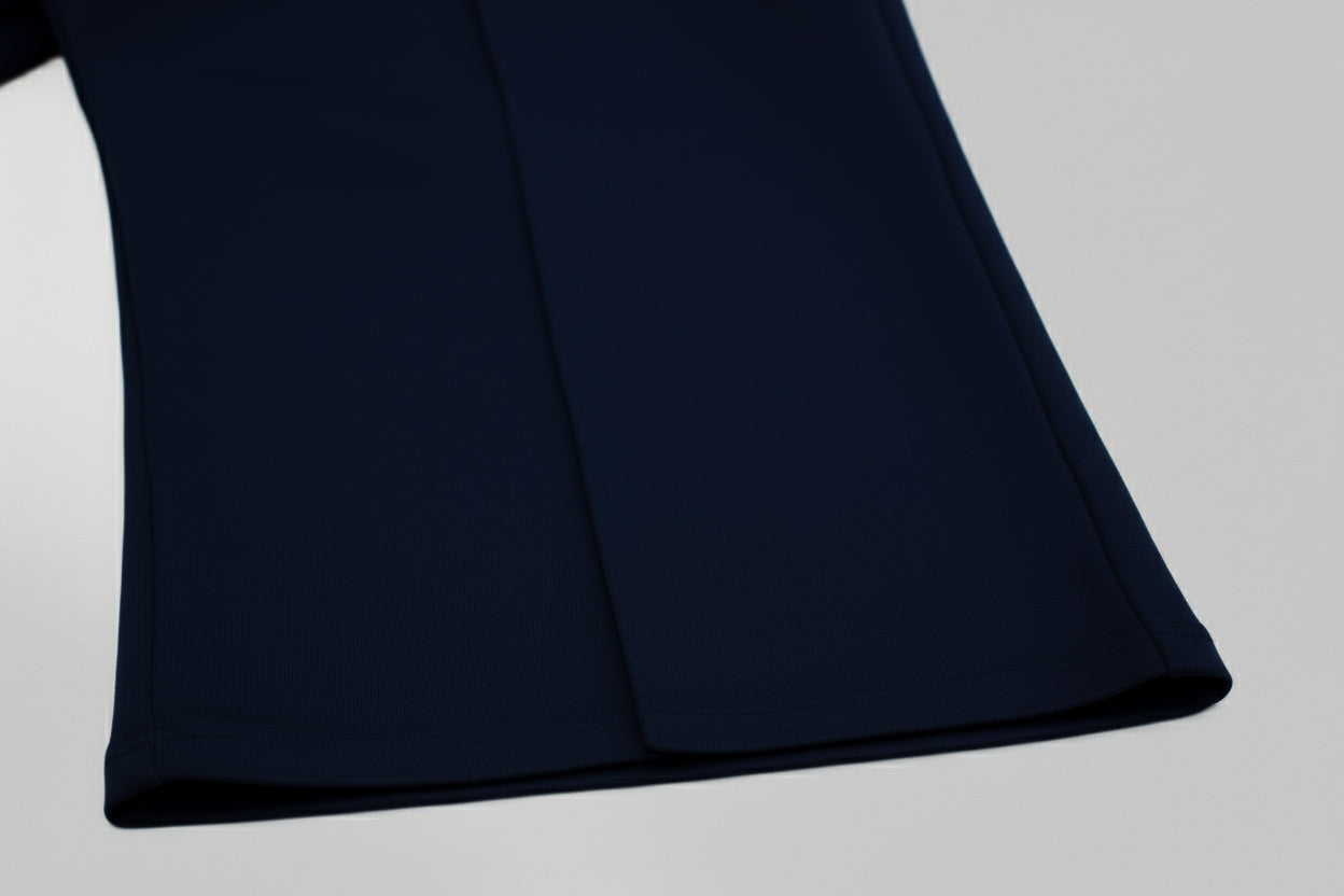 Damskie spodnie dresowe wide-leg z biobawełny Deep blue - Regular fit