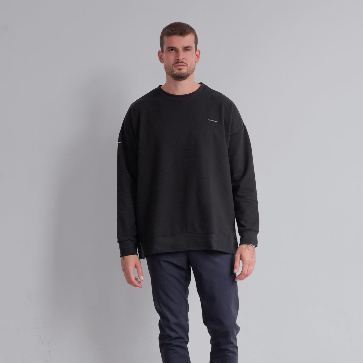 Men Sweatshirt organic cotton brushed - Oversized