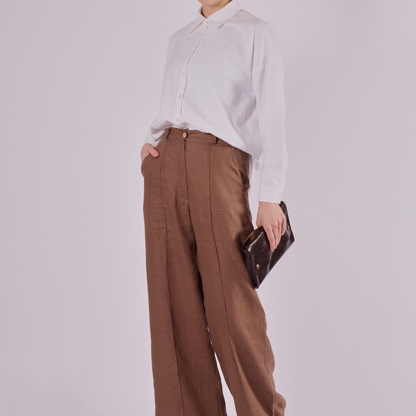 Dámská flanelová košile s límečkem loose fit