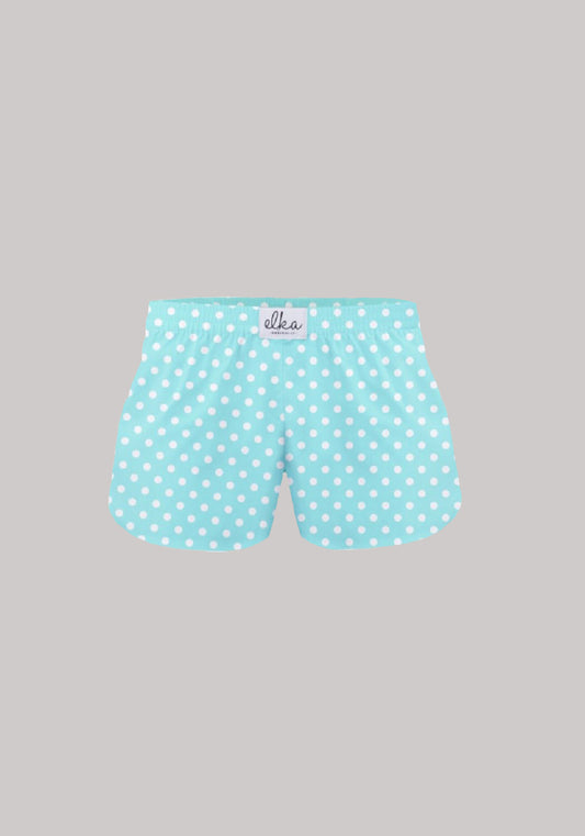 Kids Boxershorts Mint with polka dots