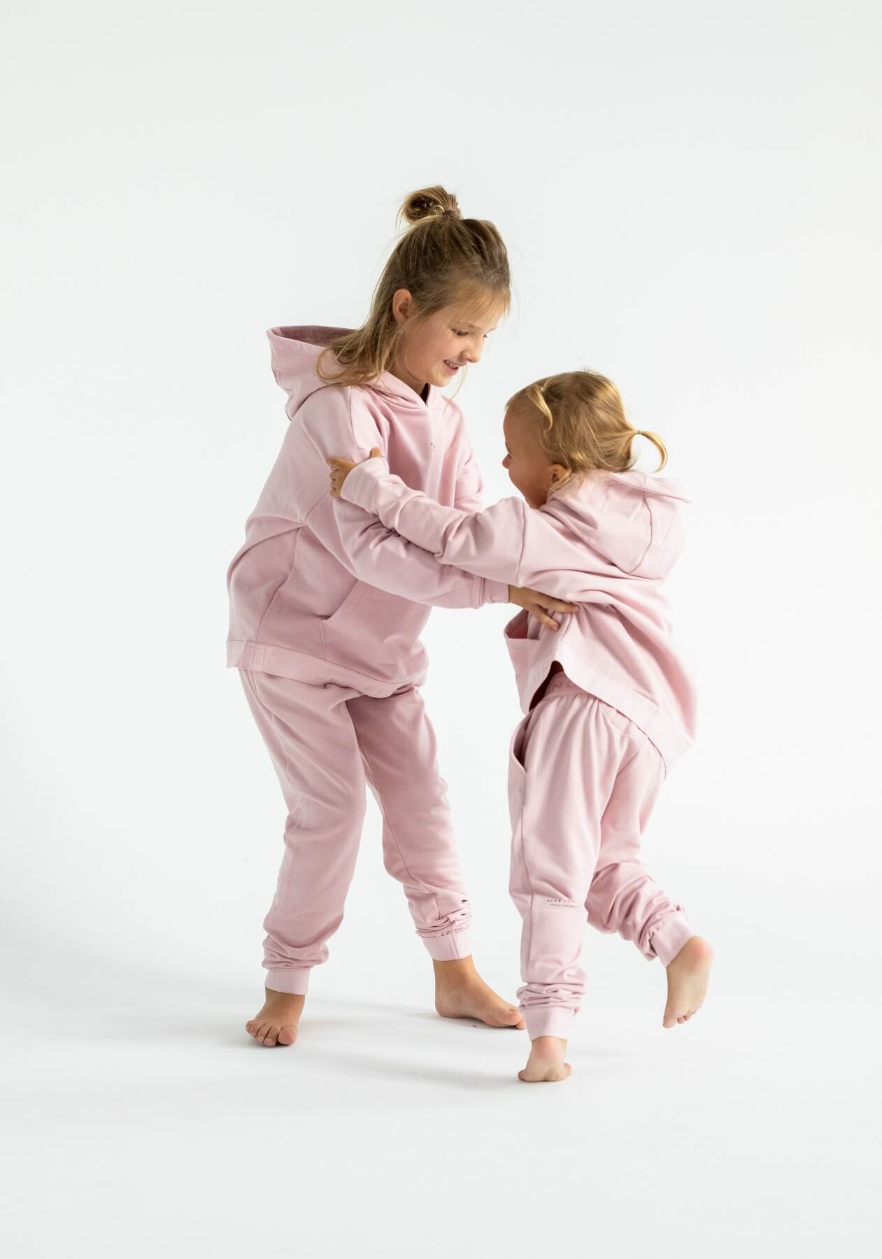 Kids sweatpants organic cotton Bailet slipper-Pink