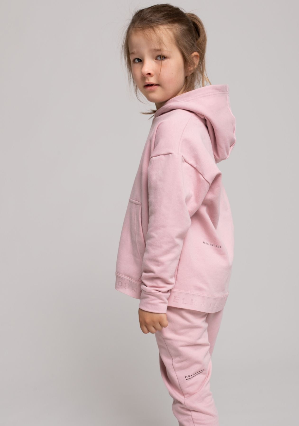 Detská mikina s kapucňou z biobavlny Bailet slipper-Pink - regular