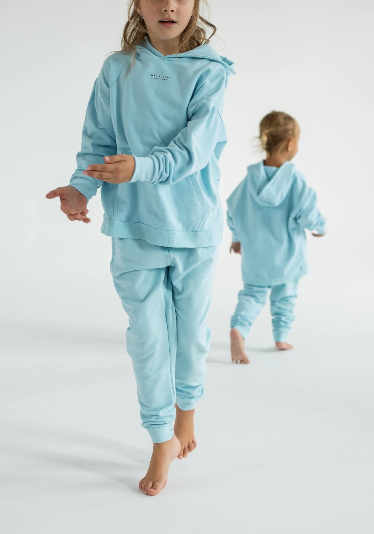 Dětská mikina s kapucí z biobavlny Sky blue - regular