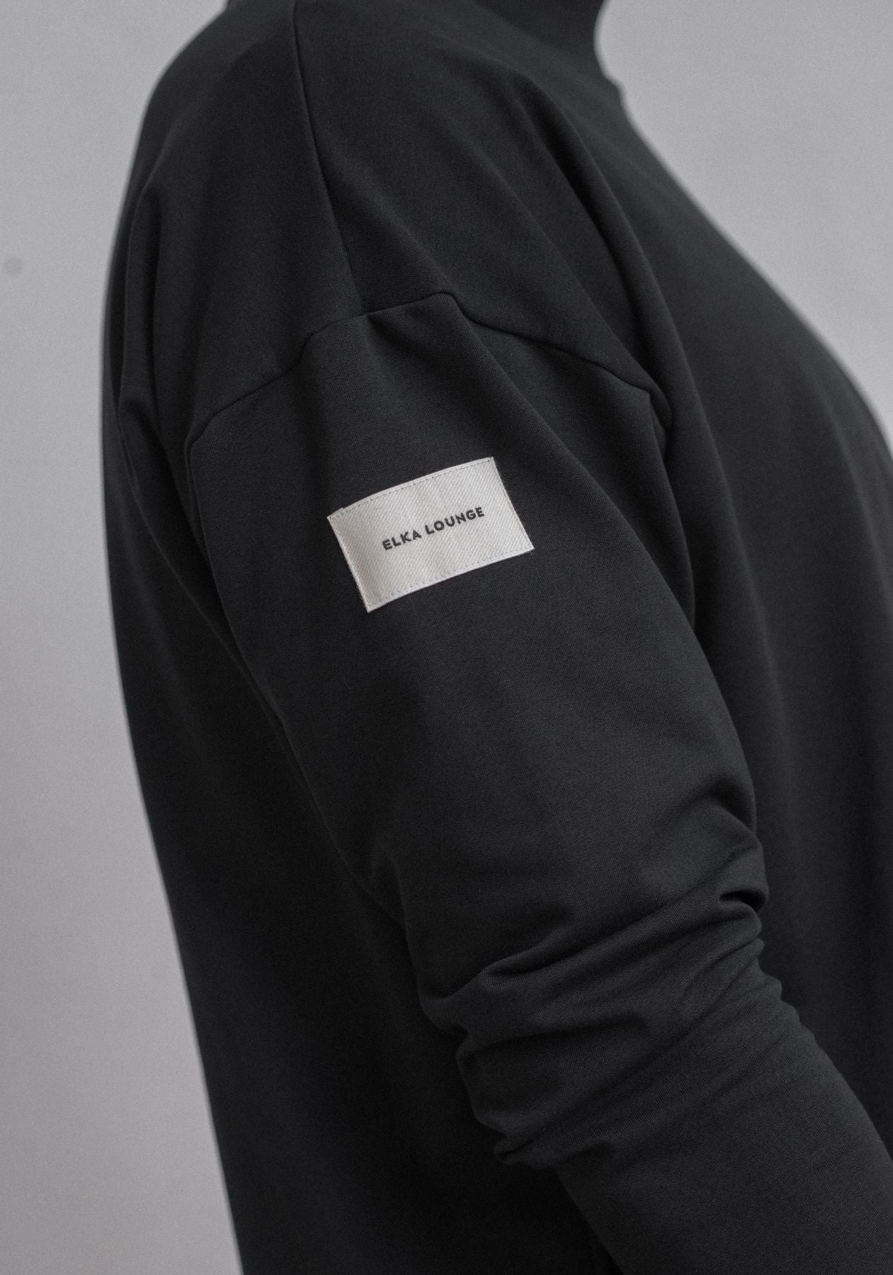 Pánská Mikina High neck Black Loose fit - update