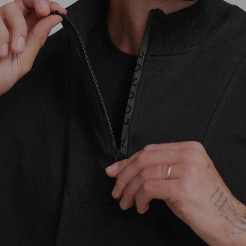 Men Sweatshirt zip-up organic cotton - Loose fit