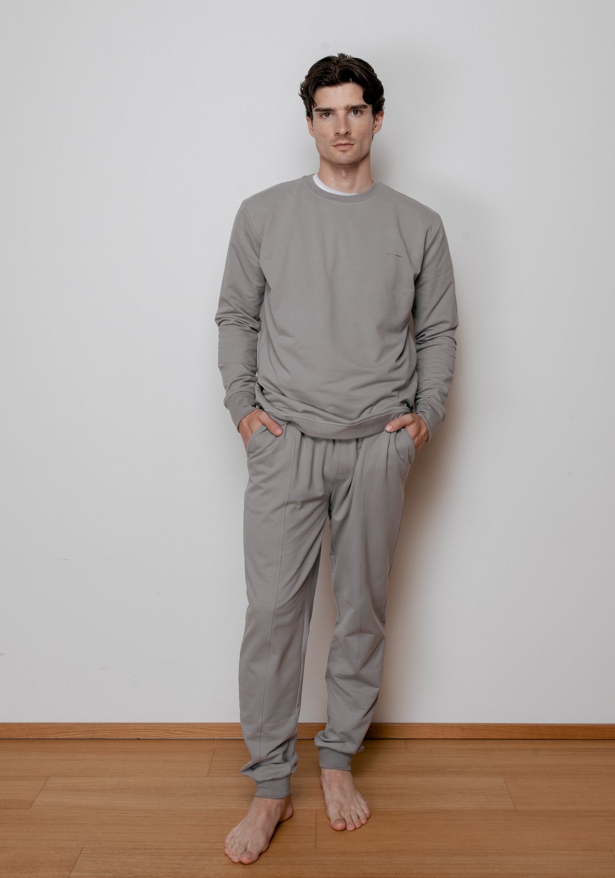 Męska bluza bawełna organiczna Gray brushed - regular update