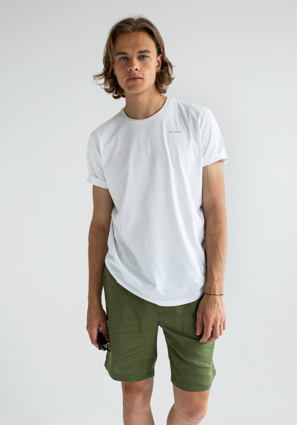 Pánské tričko z biobavlny Optical white - slim fit
