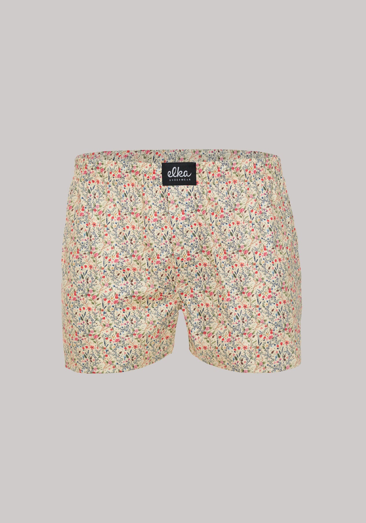 Pánské kraťasy-trenýrky Beige with flowers
