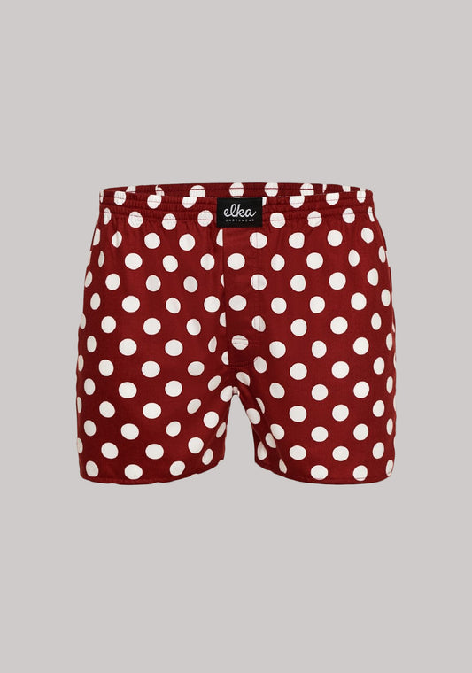 Pánske kraťasy-trenírky Claret with polka dots