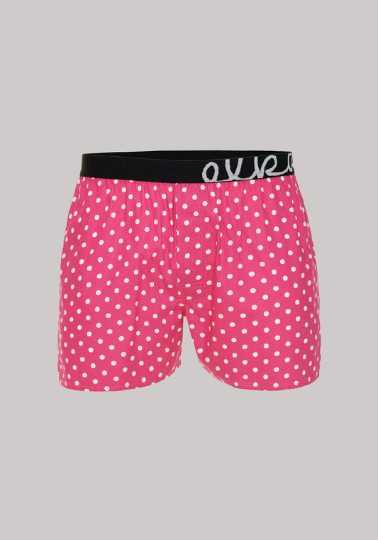 Pánske kraťasy-trenírky active Pink with polka dots
