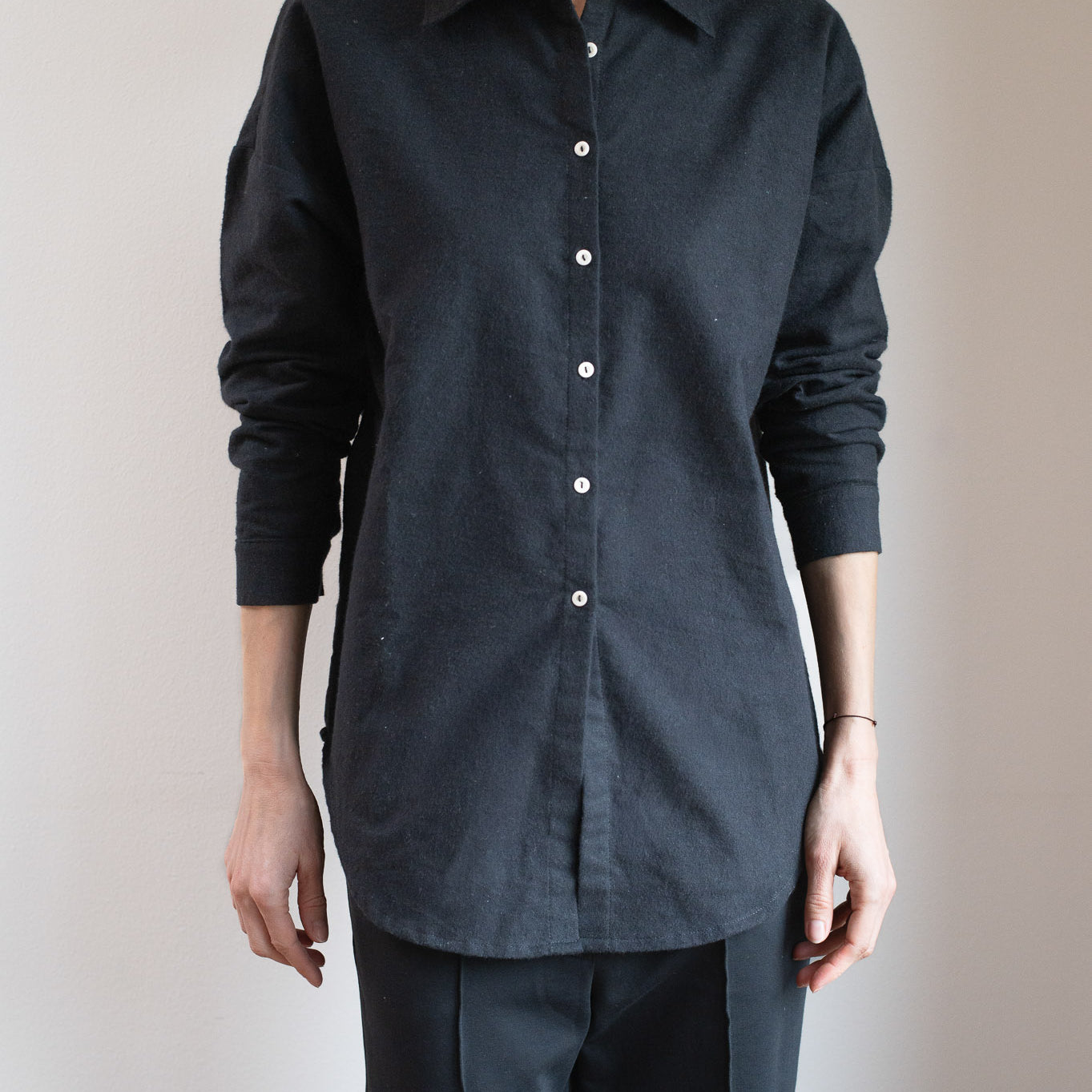 Dámská flanelová košile s límečkem loose fit