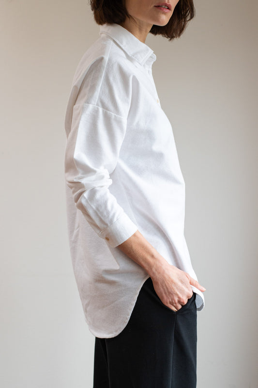 Dámská flanelová košile s límečkem loose fit