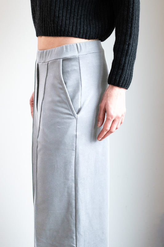 Women’s Wide-Leg Sweatpants from Organic Cotton Pearl gray - Regular fit