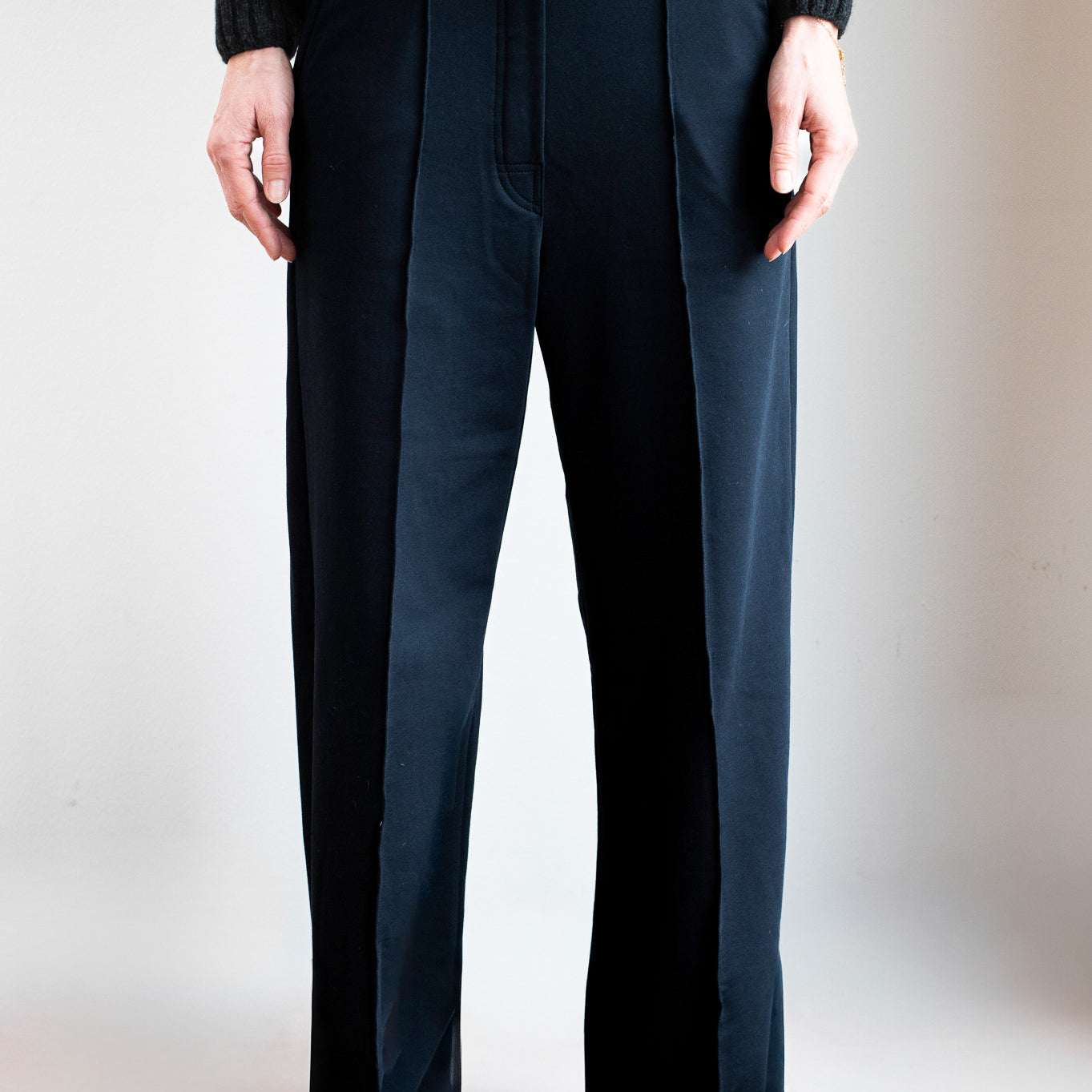 Dámské teplákové kalhoty wide-leg z biobavlny - Regular fit