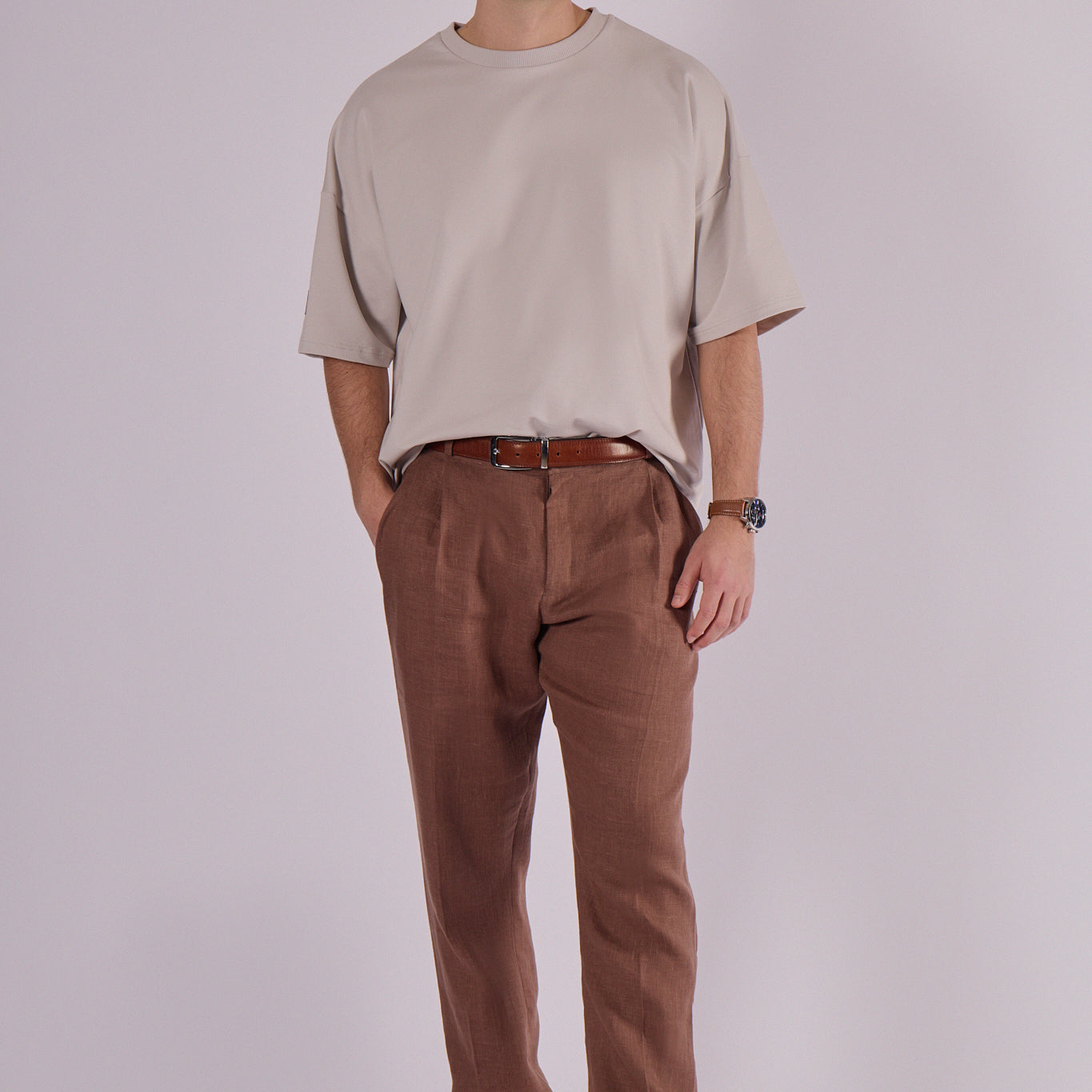 Pánské mikinové tričko z biobavlny - loose fit