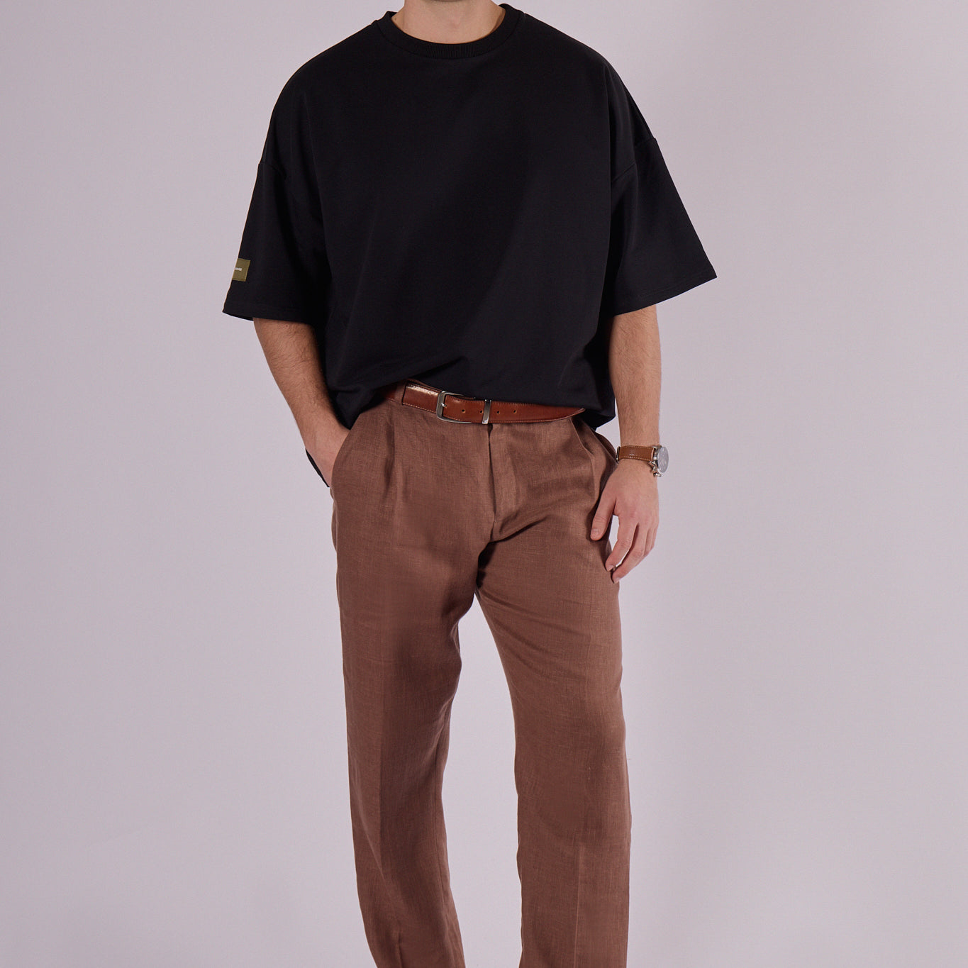 Pánské mikinové tričko z biobavlny - loose fit