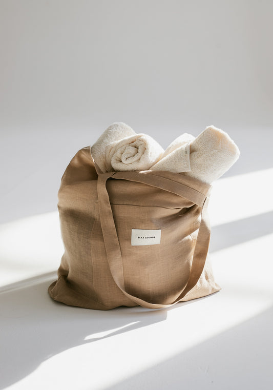 Ľanová taška Beige natural