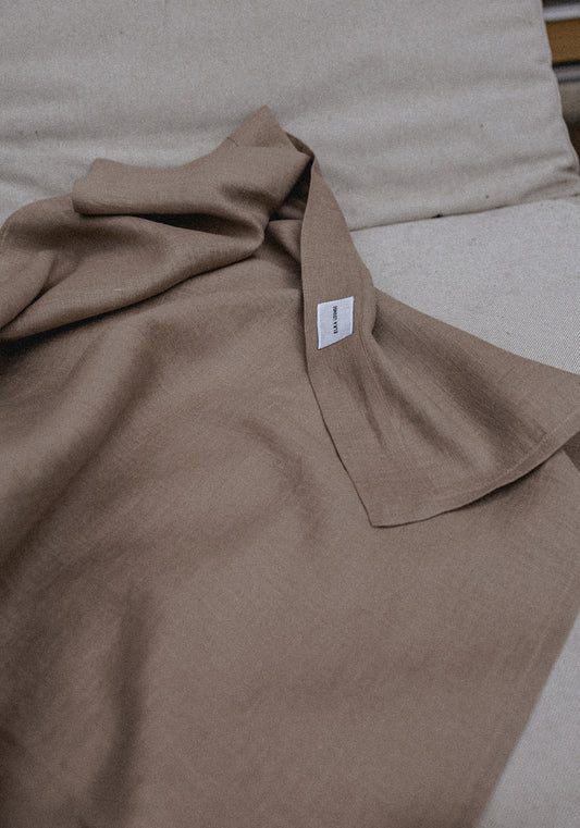 Ľanová šatka Beige natural
