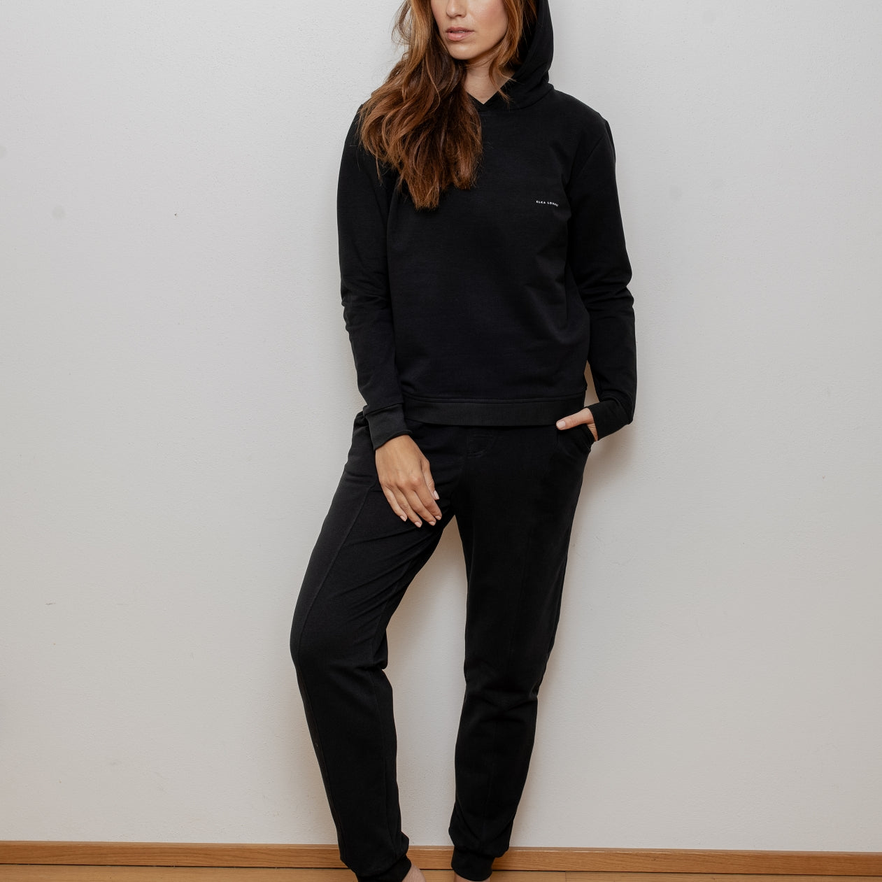 Dámská mikina s kapucí z biobavlny brushed - regular