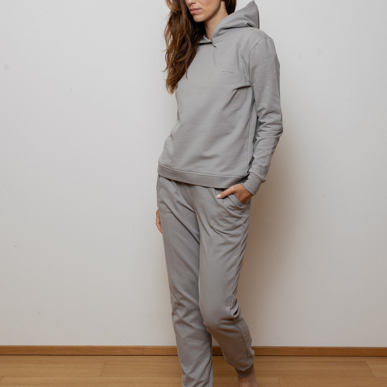 Dámská mikina s kapucí z biobavlny brushed - regular