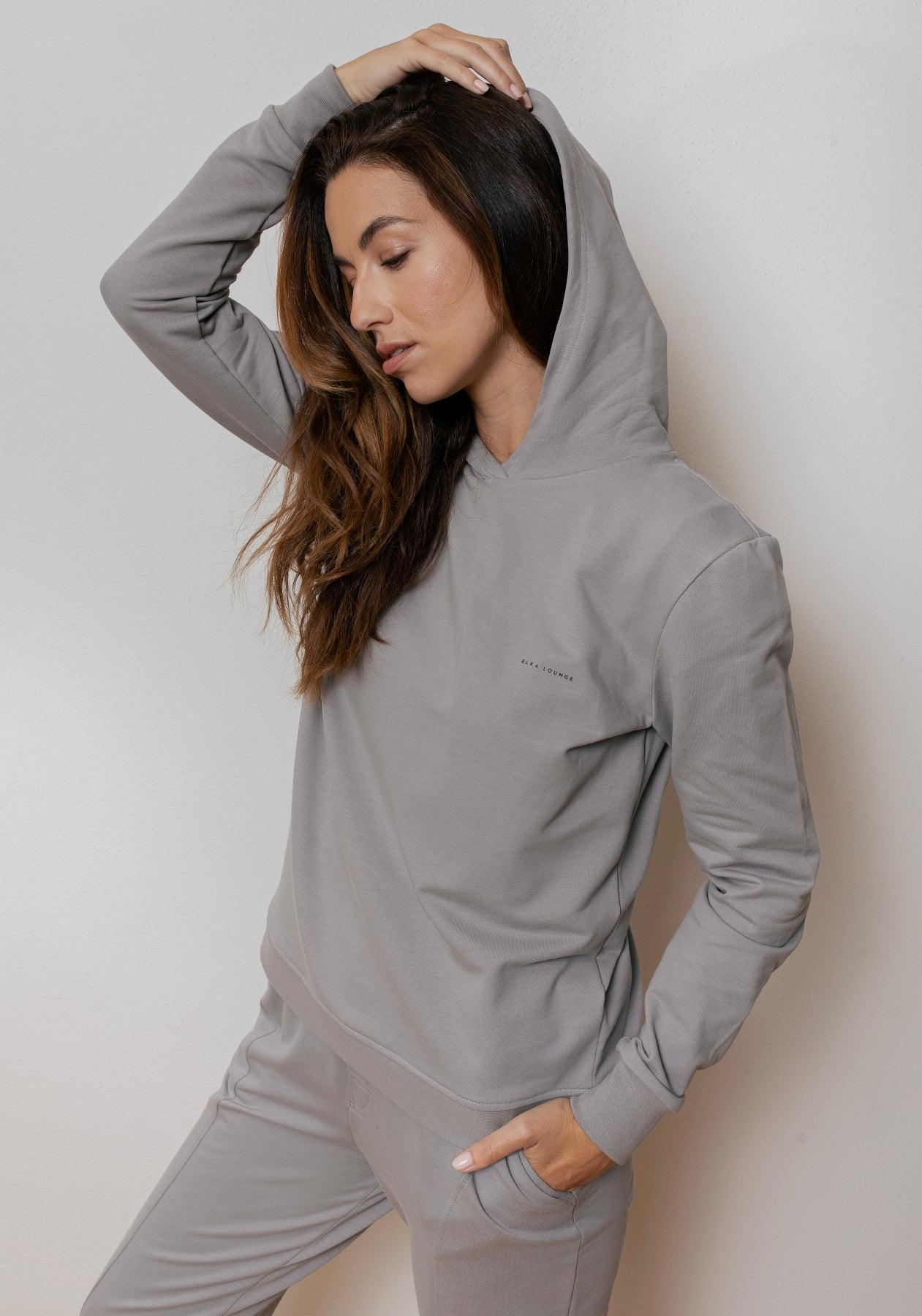 Women bluza bawełna organiczna Gray brushed - regular update