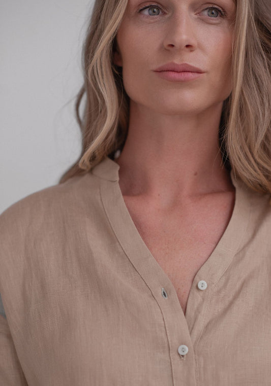 Dámska ľanová košeľa - loose fit