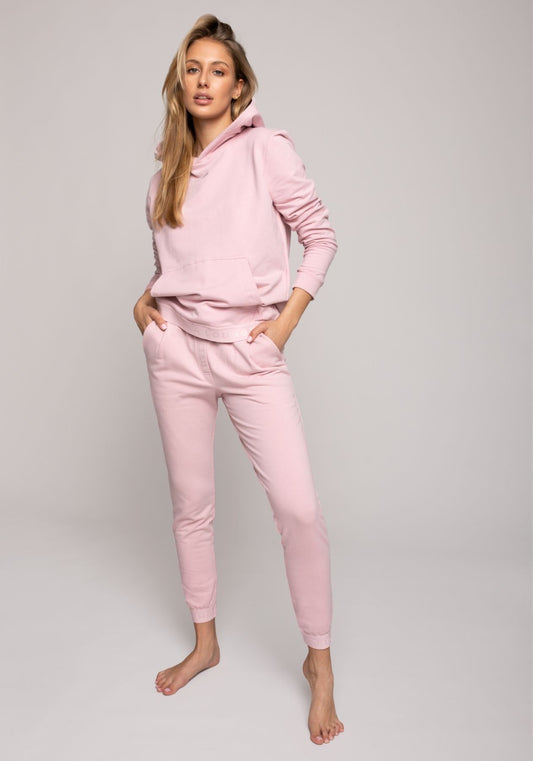 Dámske teplákové nohavice z biobavlny Bailet slipper-pink brushed