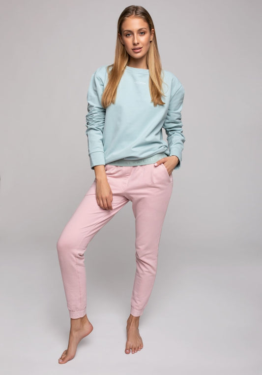 Dámske teplákové nohavice z biobavlny Bailet slipper-pink brushed