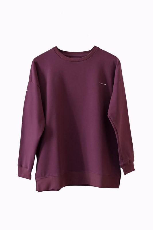 Dámská Mikina bez kapuce z biobavlny Purple - Oversized