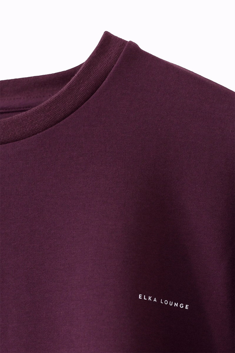 Dámská Mikina bez kapuce z biobavlny Purple - Oversized