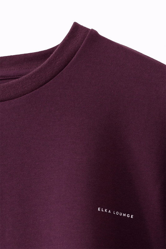 Dámská Mikina bez kapuce z biobavlny Purple - Oversized