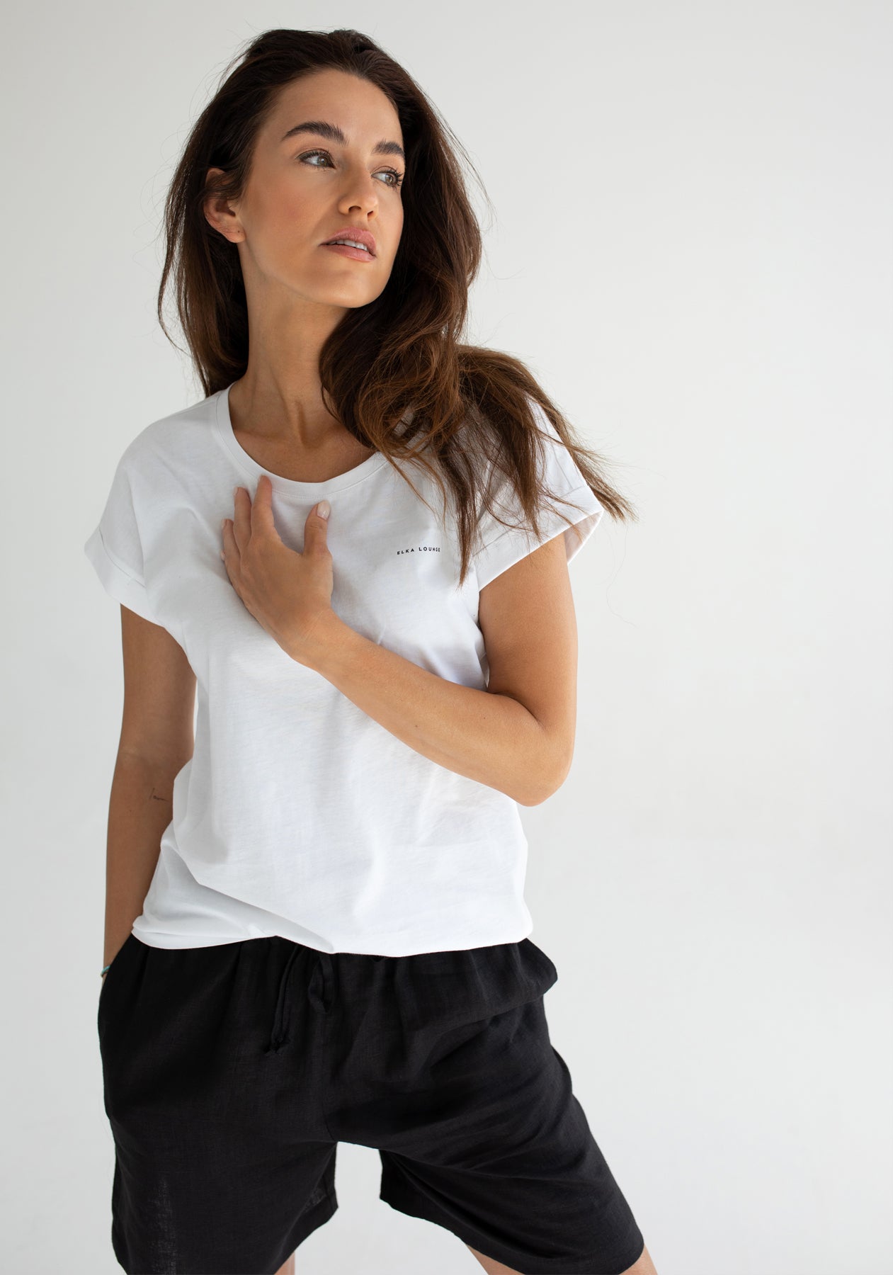 Dámské tričko z biobavlny Optical white - loose fit